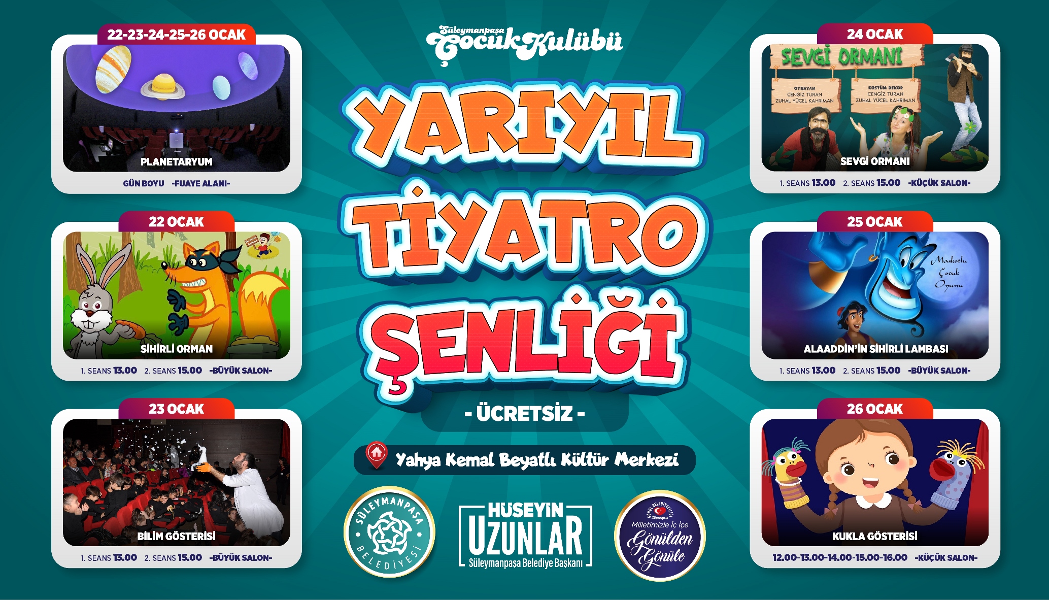 Süleymanpaşa Belediyesi Yarıyıl Tatil Şenliği başladı