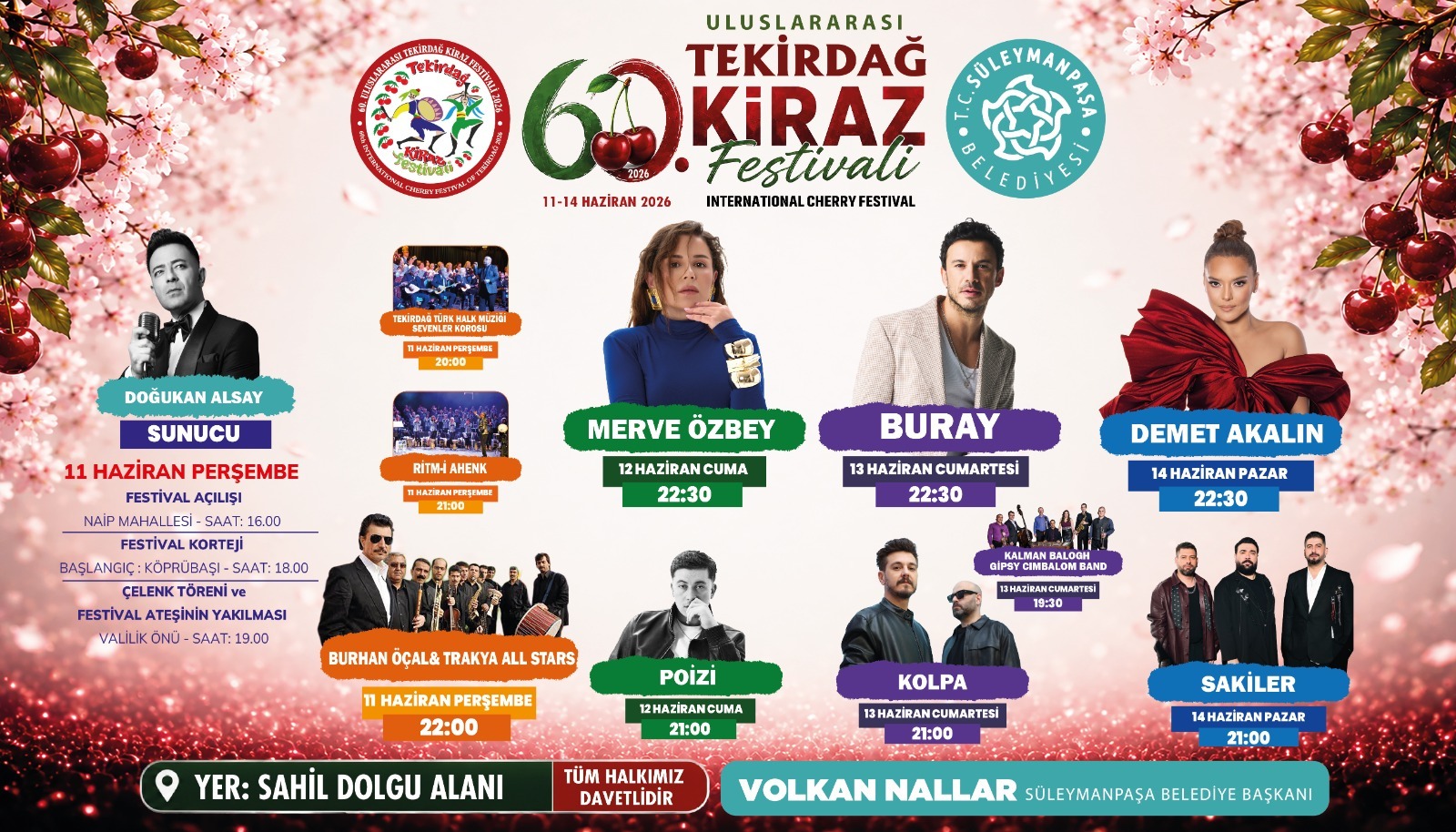 Kiraz Festivalinde Sahne Alacak Sanatçılar Belli Oldu